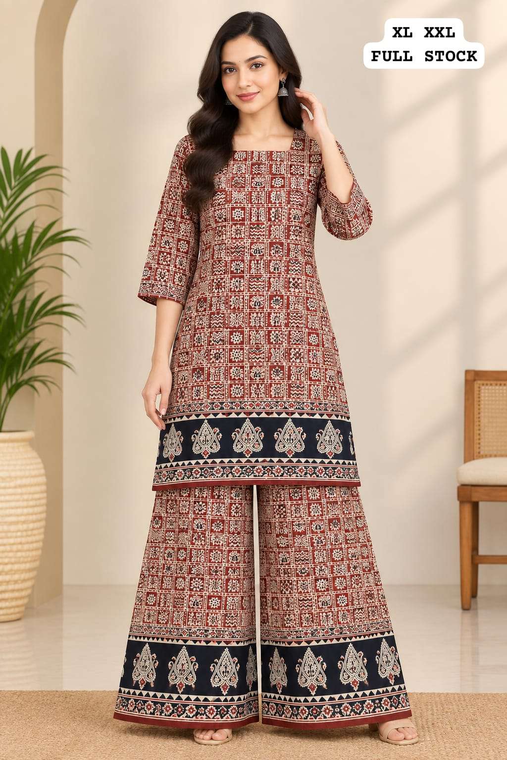 NAVRATRI SPECIAL CORD SET COTTON AJARAKH PRINT 2 PIECE ONLINE SHOP